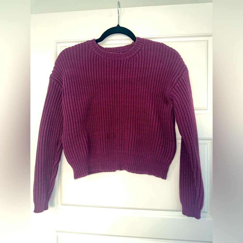LA Hearts Sweater, purple, size small